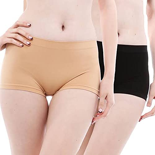 Boy-short Panties Women's Soft Briefs (Pack of 2 Pcs). Free Size