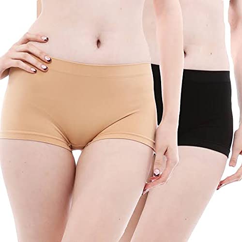 Buy Women's Boyshort Panties No Panty Lines- Free Size(Pack of 2) at