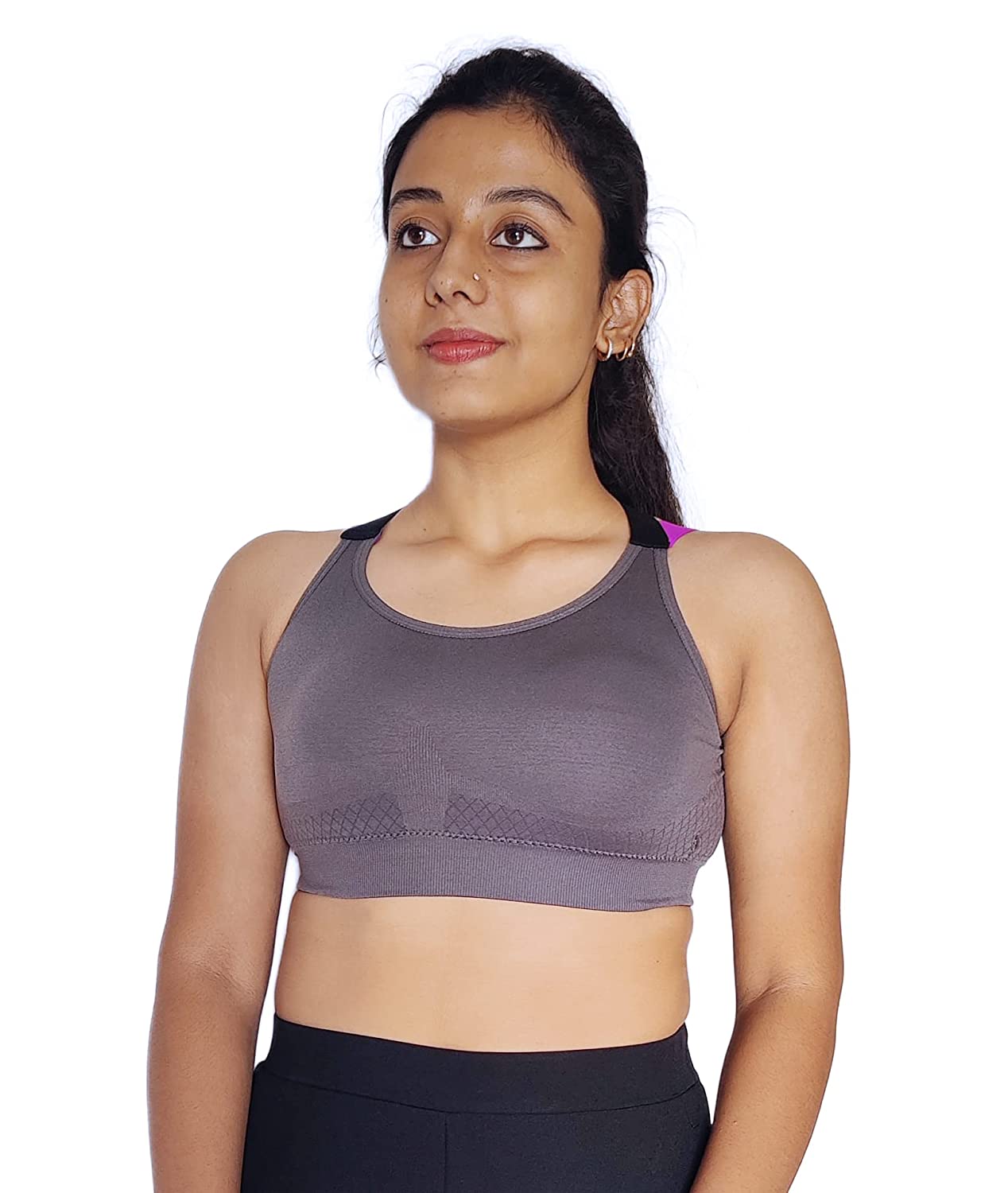 Women's Sports Bra. Removable Padded, Soft & Stretchable (Fits 28